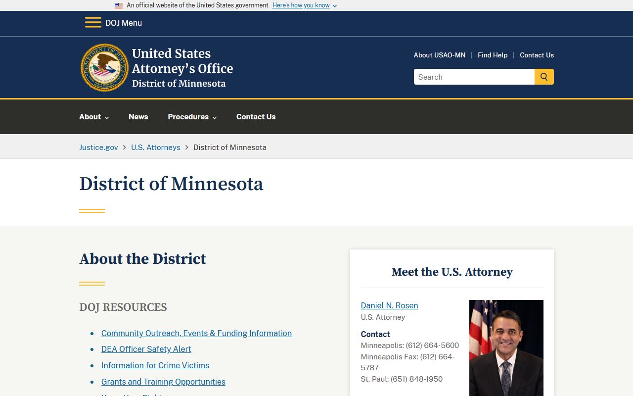 U.S. Attorney's Office for the District of Minnesota