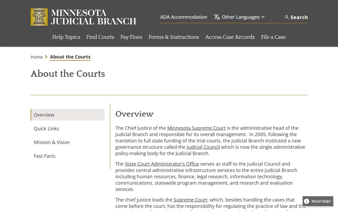 Minnesota court structure overview