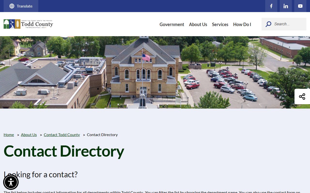 Todd County contact directory