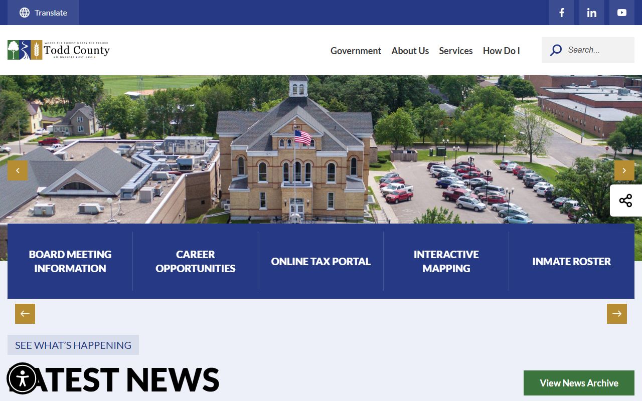 Todd County government homepage