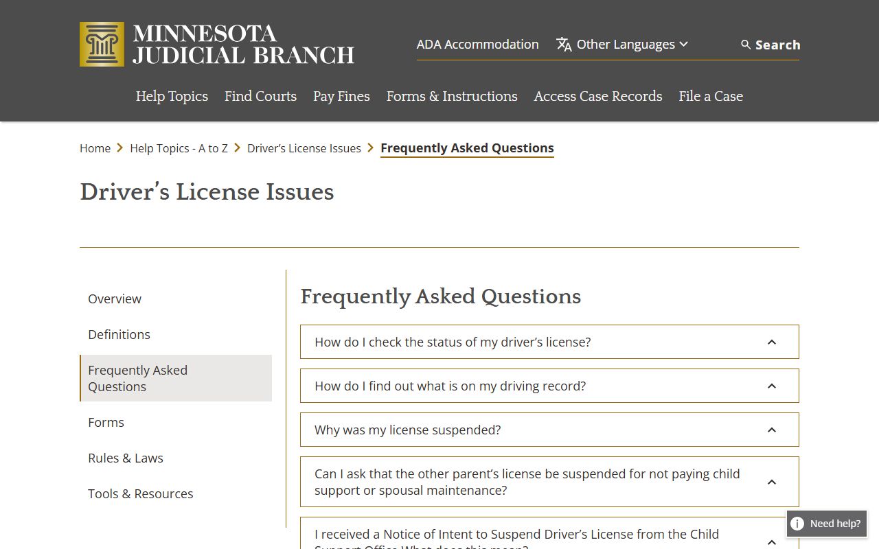 Minnesota driver-license issue FAQ